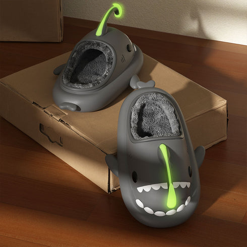 Sharkicks Basic - Invierno, Pantuflas de Tiburón Pejesapo, Tacón Abierto